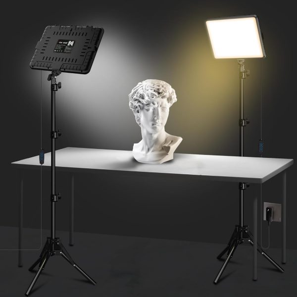 2-Pack LED Photography Lighting Kit, Arsoer 15W Bi-Color Video Light Kit, 2800-6500K LED Light CRI 97+, Studio Light with 70” Tripod Stand for Photography/YouTube/Video Recording/Content Creation - Image 2