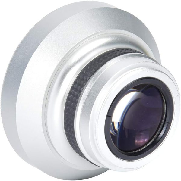 Fish Eye Lens Phone, 37mm 0.25X Super Fisheye Lens, Silver Strong Applicability Additional Lens for 37mm Caliber Camera Lenses - Image 5